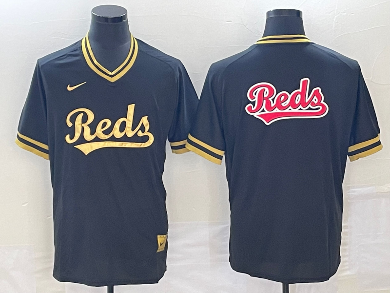 Men's Cincinnati Reds Black Team Jersey